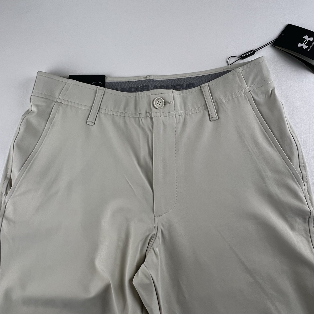 Under Armour Men's Golf Pants 32x32 Beige UA Taper Stretch Golf Performance-NWT - Picture 3 of 13